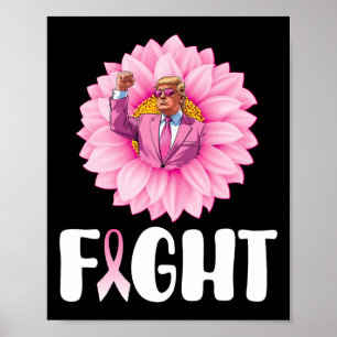 Sonnenblume Trump Kampf Brustkrebsbewusstsein Okto Poster