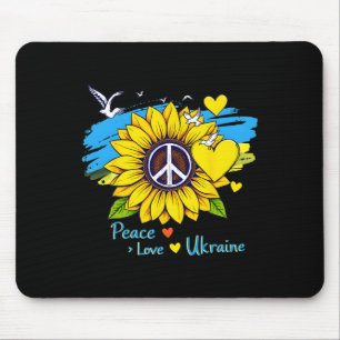 Sonnenblume Ukraine Flagge Karte Frieden Liebe Ukr Mousepad