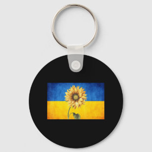 Sonnenblume Ukraine ukrainische Fahne Vintage Spit Schlüsselanhänger