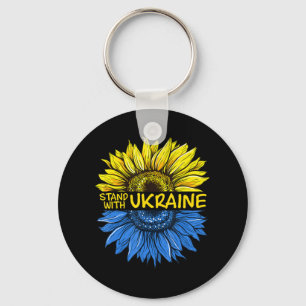 Sonnenblume Ukrainisch Ich stehe mit der Ukraine L Schlüsselanhänger