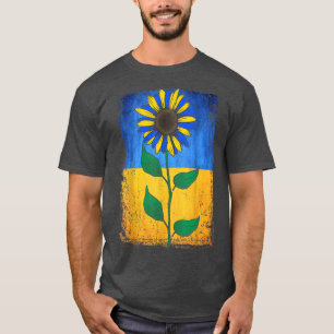 Sonnenblume Ukrainische Fahne Vintag mit der Ukrai T-Shirt