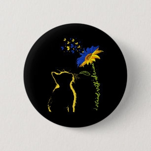 Sonnenblume Ukrainische Flagge Ich stehe mit Ukrai Button