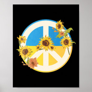 Sonnenblume Ukrainische Flagge Ich stehe mit Ukrai Poster