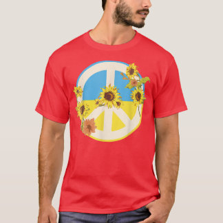 Sonnenblume Ukrainische Flagge Ich stehe mit Ukrai T-Shirt