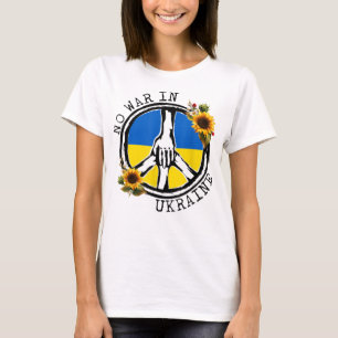 Sonnenblume Ukrainische Flagge kein Krieg in der U T-Shirt