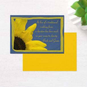 Sonnenblume und Blue Sky Wedding Wohltätigkeit Fev