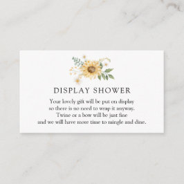 Sonnenblume und Disy Display Dusche Umschließkarte Begleitkarte