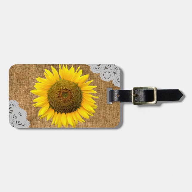 Sonnenblume-und Gepäckanhänger (Vorderseite horizontal)