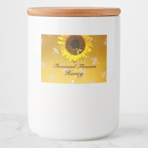 SONNENBLUME UND HONENBIE, RINKEN, RINDFLEISCH LEBENSMITTELETIKETT