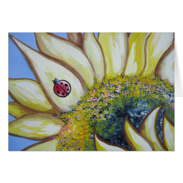 Sonnenblume und Ladybug (Vorderseite (Horizontal))