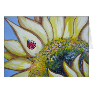 Sonnenblume und Marienkäfer