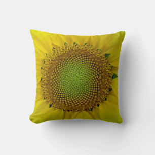 Sonnenblume und Samen, Spirale, Goldener Schnitt Kissen
