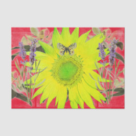 SONNENBLUME UND SCHMETTERLINGE Seidenpapier