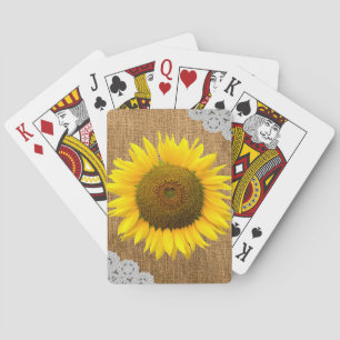 Sonnenblume-und Spielkarten