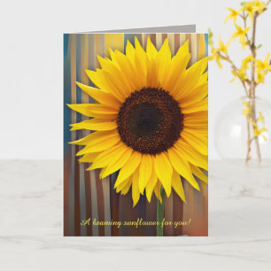 Sonnenblume und Text der Mutter Karte