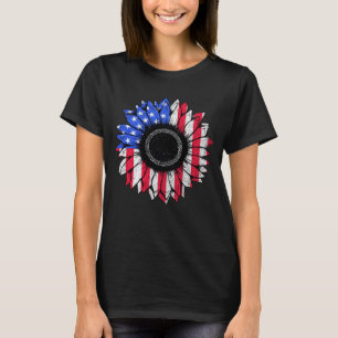 Sonnenblume USA Flag Patriotic 4. Juli T-Shirt