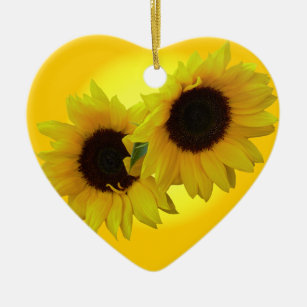 Sonnenblume-Verzierungs-personalisierte Keramik Ornament