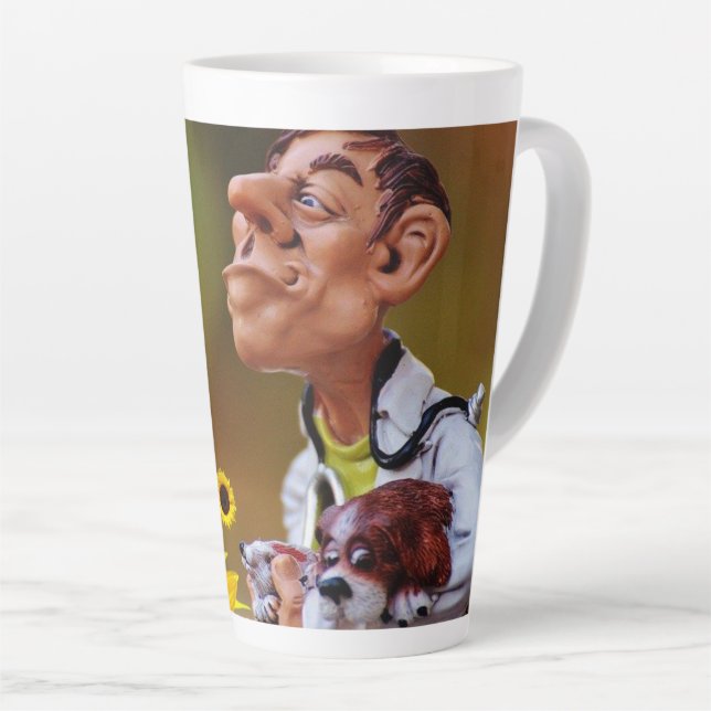 Sonnenblume Veterinär Latte Tasse (Rechte Ecke)