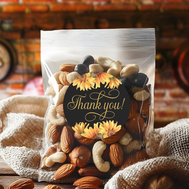 Sonnenblume Vielen Dank! Aufkleber (Von Creator hochgeladen)