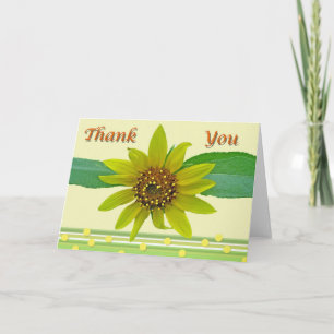 Sonnenblume Vielen Dank (Blank Inside) Dankeskarte