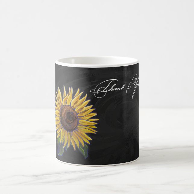 Sonnenblume Vielen Dank Kaffeetasse (Mittel)
