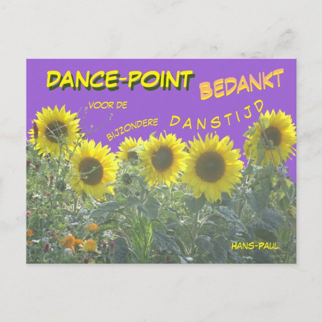 Sonnenblume Vielen Dank Postcard Postkarte (Vorderseite)