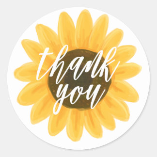 Sonnenblume Vielen Dank Stickers