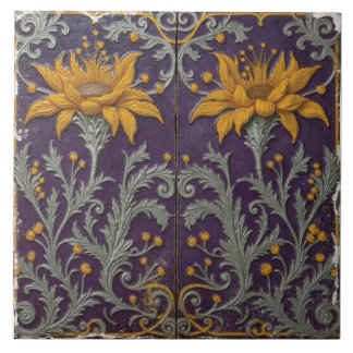 Sonnenblume Vignettes in Violet Fliese