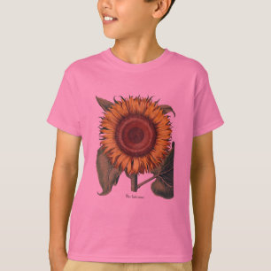 Sonnenblume Vintage Damast Blumenkunst T-Shirt