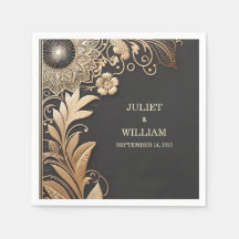Sonnenblume Vintage Spitze Goldene Foil Embossed W