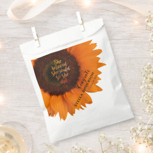 Sonnenblume, von der sie glaubte, sie könne Perso Geschenktütchen