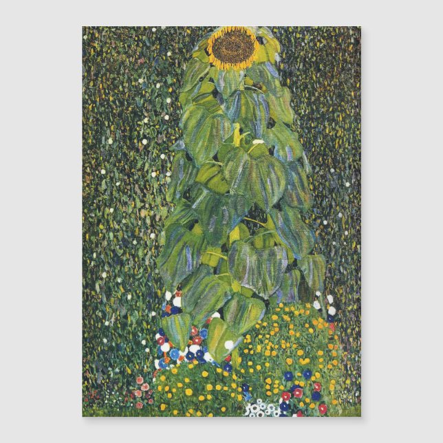 Sonnenblume von Gustav Klimt Magnetkarte (Vorderseite)