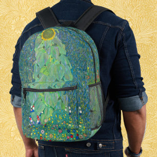 Sonnenblume von Klimt, Vintage Blume Jugendstil Bedruckter Rucksack