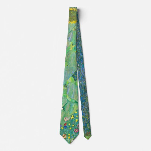 Sonnenblume von Klimt, Vintage Blume Jugendstil Krawatte (Vorderseite)