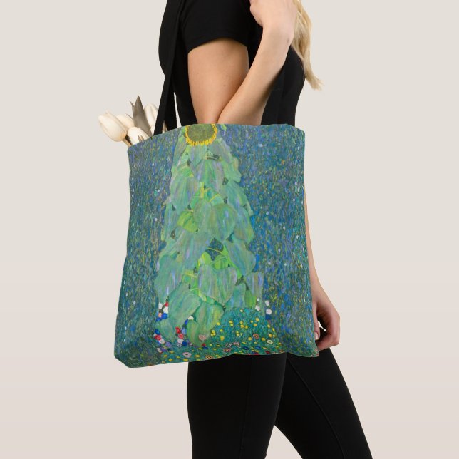 Sonnenblume von Klimt, Vintage Blume Jugendstil Tasche (Von Nahem)