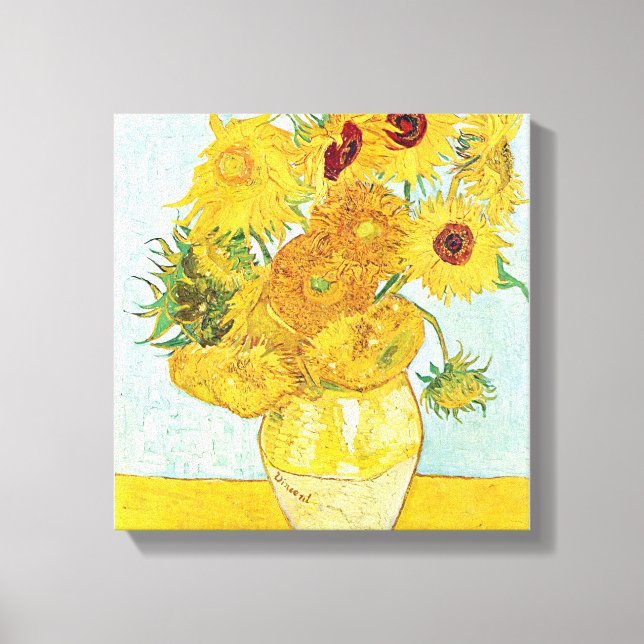 Sonnenblume von Vincent Van Gogh, Post-Impressioni Leinwanddruck (Vorderseite)