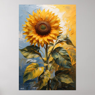 Sonnenblume   Wall Art Poster   Ölgemälde