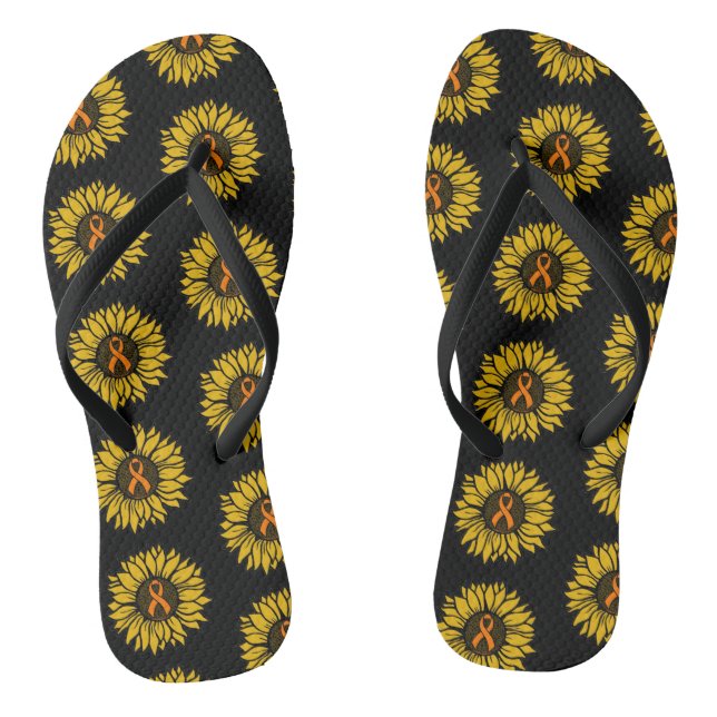 Sonnenblume/wareness...RSD/CRPS Flip Flops (Fußbett)