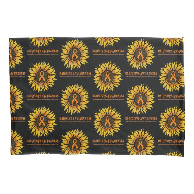 Sonnenblume/wareness...RSD/CRPS Kissenbezug (Vorderseite-Links)