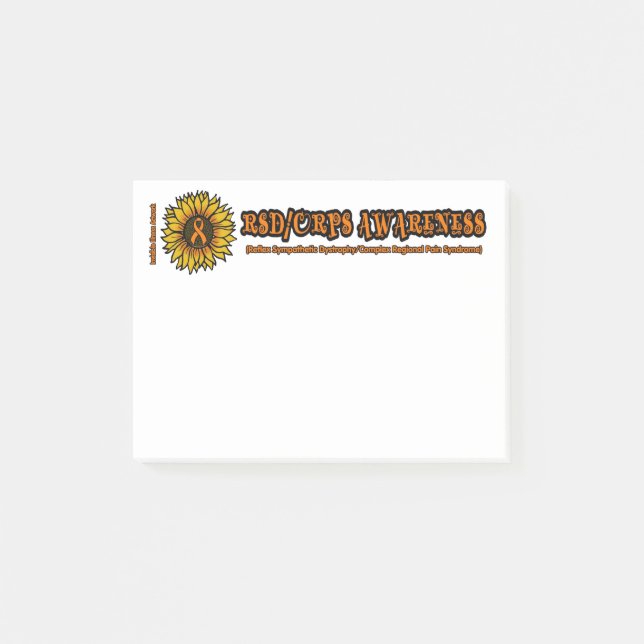 Sonnenblume/wareness...RSD/CRPS Post-it Klebezettel (Vorderseite)