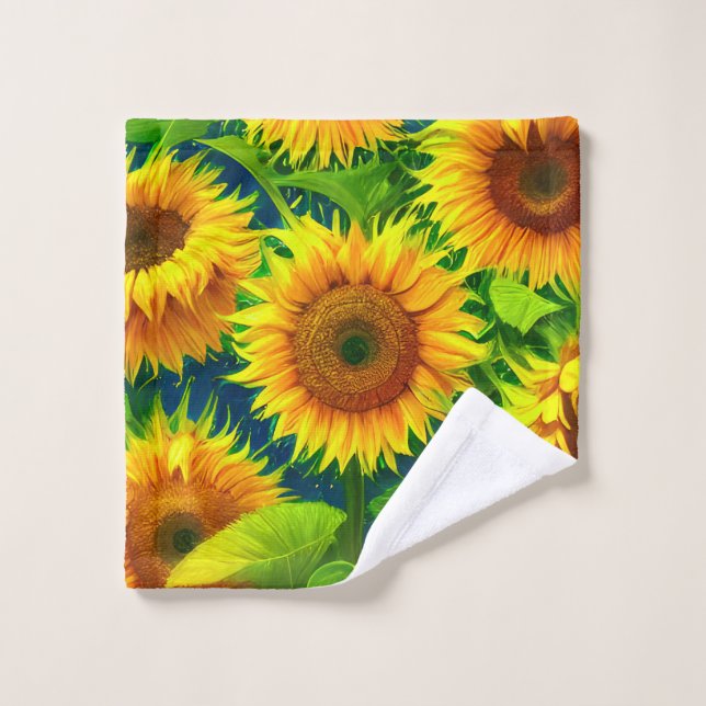 Sonnenblume Waschlappen (Waschlappen)