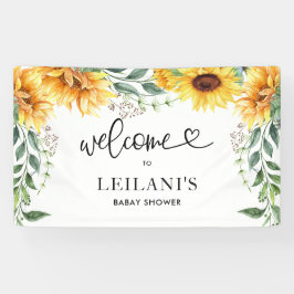 Sonnenblume Wasserfarbe Babydusche Banner
