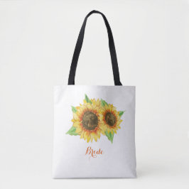 Sonnenblume Wasserfarbe Bridal Tasche