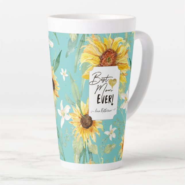 Sonnenblume Wasserfarbe Mama Locarno Milchtasse (Rechte Ecke)