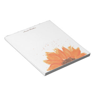 Sonnenblume Wasserfarbe Notizblock