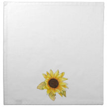 Sonnenblume Wasserfarbe Stoffserviette