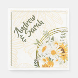 Sonnenblume Wasserfarben Serviette