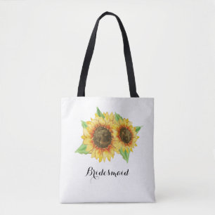 Sonnenblume Wasserfarbenflorale Hochzeit Hochzeits Tasche