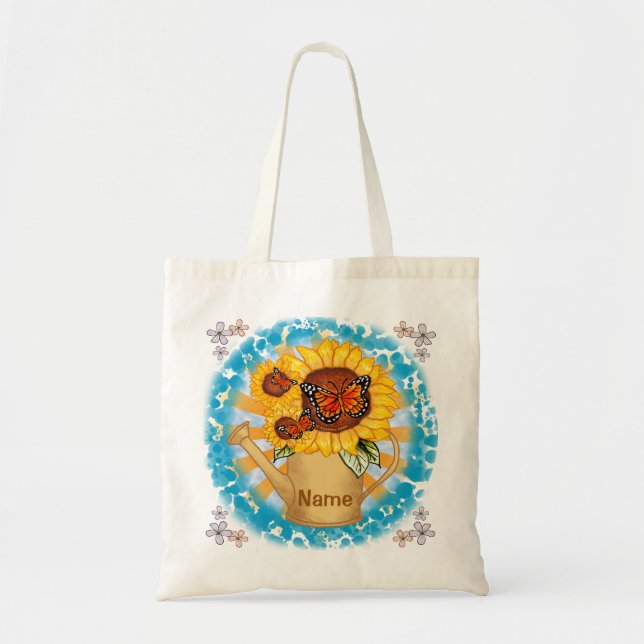 Sonnenblume Wasserkocher individuelle Name Totasch Tragetasche (Vorne)