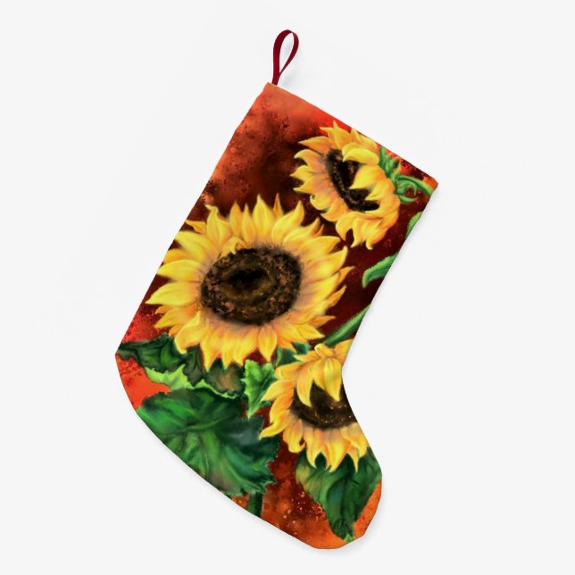 Sonnenblume Weihnachts-Strumpf Kleiner Weihnachtsstrumpf (Vorderansicht (hängend))